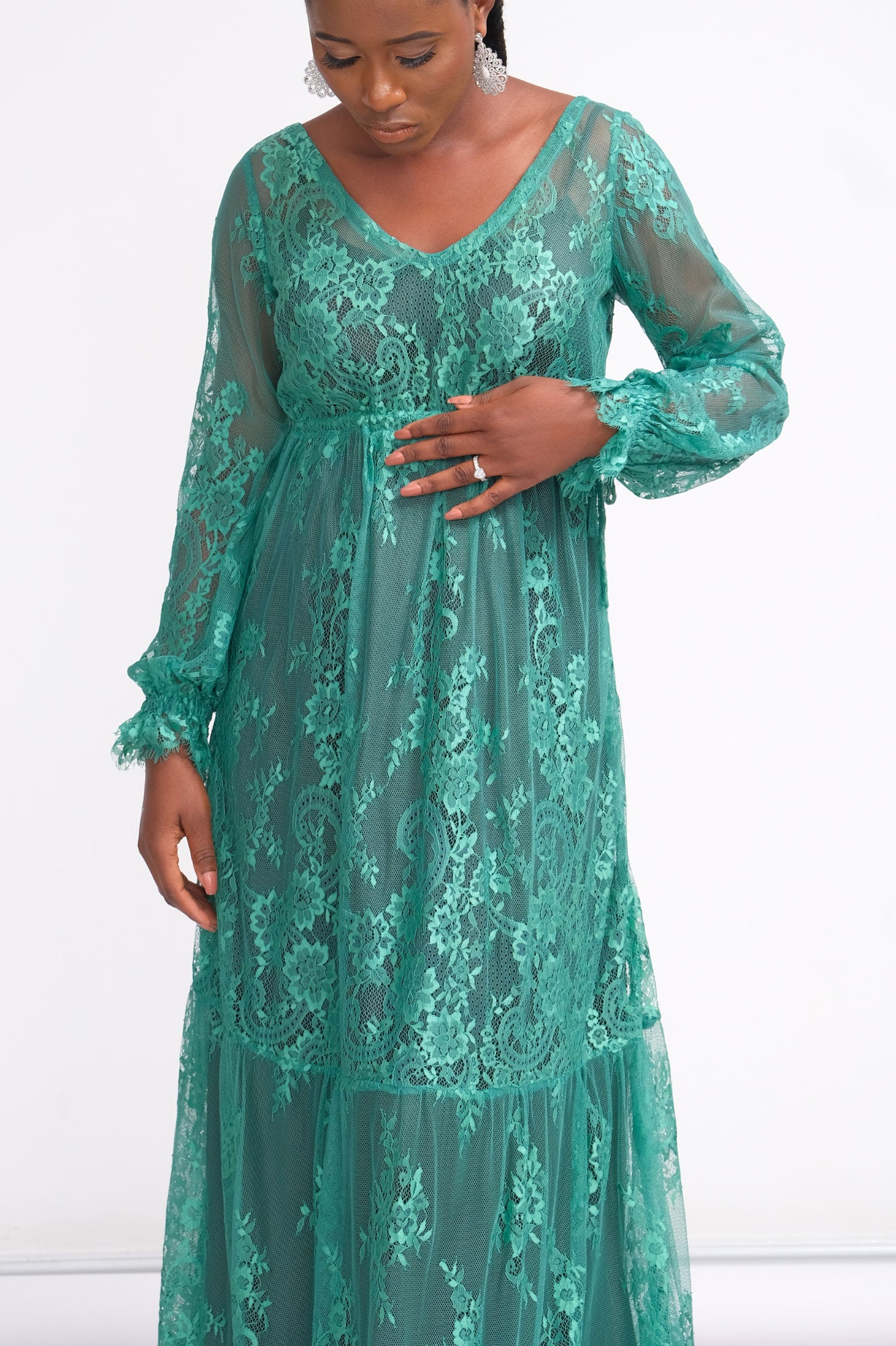 MAHIMA Dress Lace Green